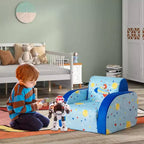 Divano Convertibile per Bambini 3-in-1, 1 Posto, Blu