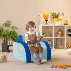 Divano Convertibile per Bambini 3-in-1, 1 Posto, Blu