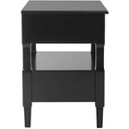 Comodino singolo in Hevea, colore nero / grigio / blu navy / bianco