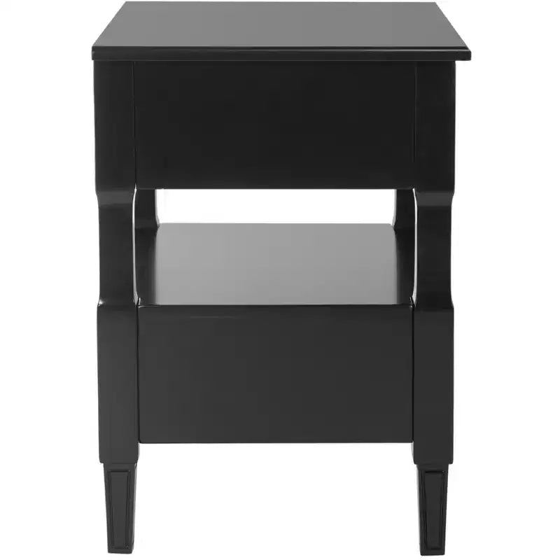 Comodino singolo in Hevea, colore nero / grigio / blu navy / bianco