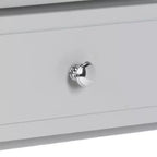 Comodino singolo in Hevea, colore nero / grigio / blu navy / bianco