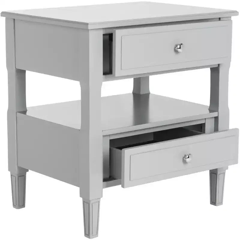 Comodino singolo in Hevea, colore nero / grigio / blu navy / bianco