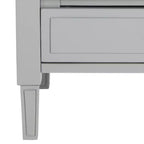 Comodino singolo in Hevea, colore nero / grigio / blu navy / bianco