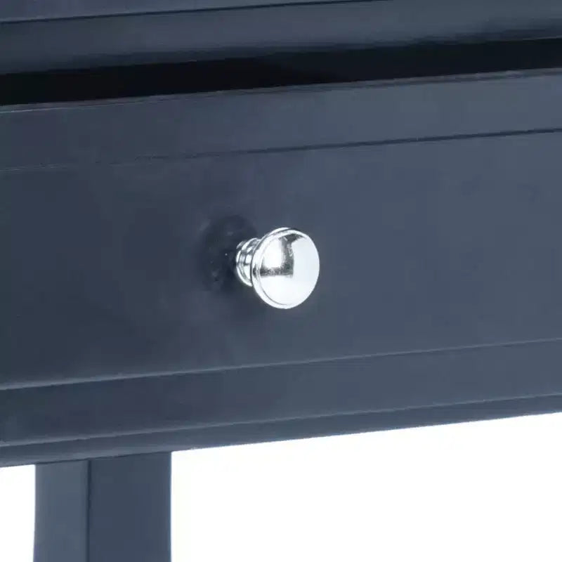 Comodino singolo in Hevea, colore nero / grigio / blu navy / bianco