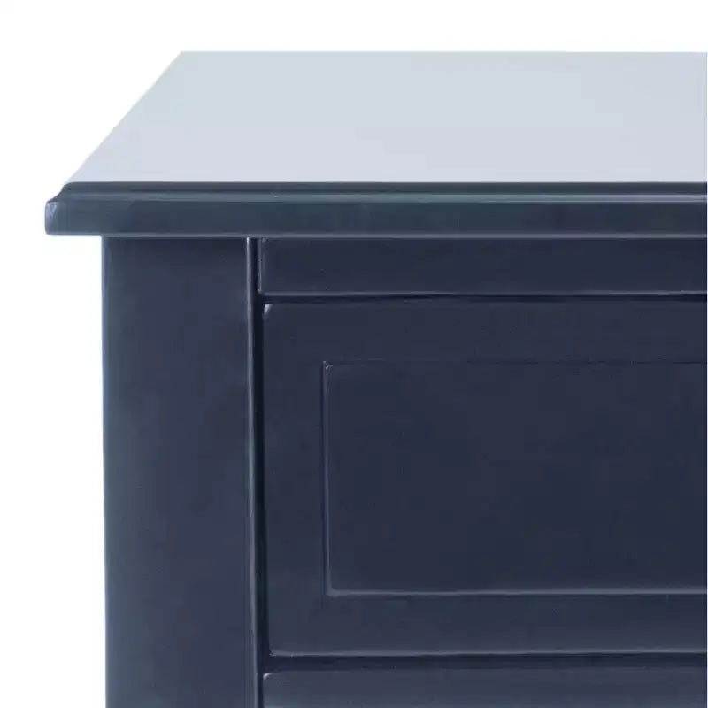 Comodino singolo in Hevea, colore nero / grigio / blu navy / bianco