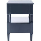 Comodino singolo in Hevea, colore nero / grigio / blu navy / bianco