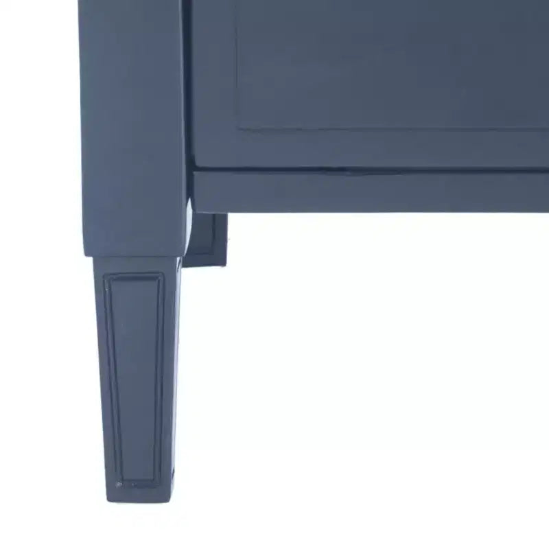 Comodino singolo in Hevea, colore nero / grigio / blu navy / bianco