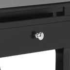 Comodino singolo in Hevea, colore nero / grigio / blu navy / bianco