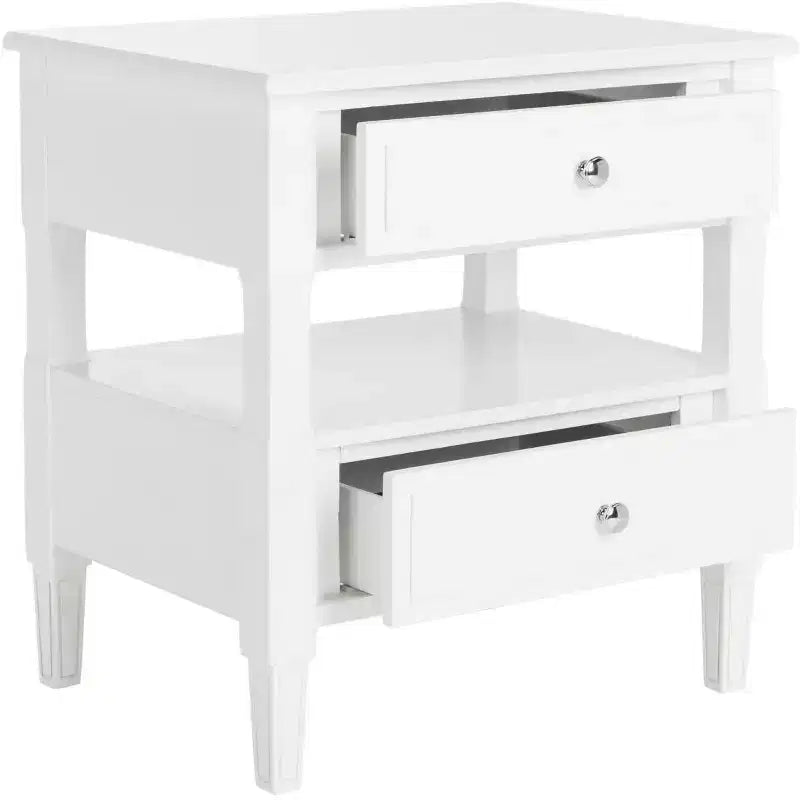 Comodino singolo in Hevea, colore nero / grigio / blu navy / bianco