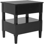 Comodino singolo in Hevea, colore nero / grigio / blu navy / bianco