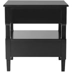 Comodino singolo in Hevea, colore nero / grigio / blu navy / bianco