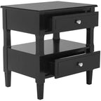 Comodino singolo in Hevea, colore nero / grigio / blu navy / bianco