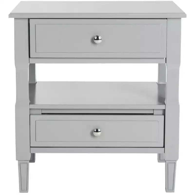 Comodino singolo in Hevea, colore nero / grigio / blu navy / bianco