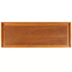 Panca contenitore in legno di rovere/verde polvere con cassetto, 2 posti