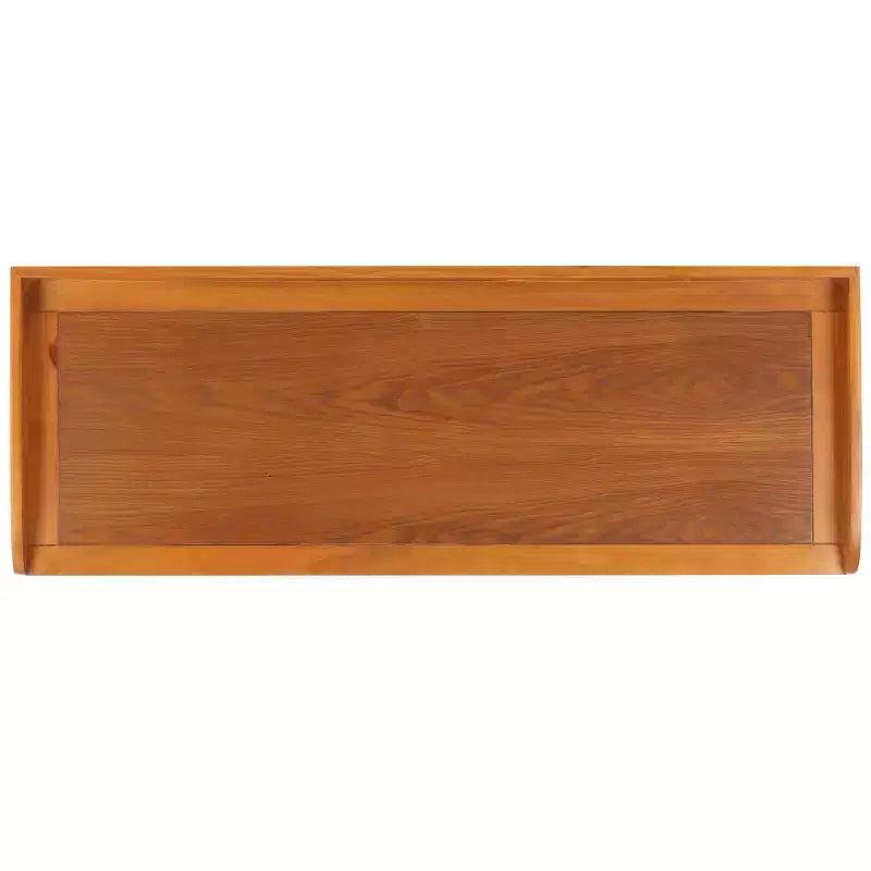 Panca contenitore in legno di rovere/verde polvere con cassetto, 2 posti