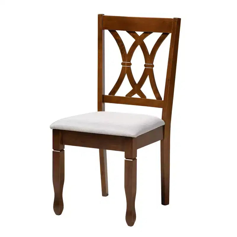Set da pranzo moderno per 6 persone Grigio/Noce e Sabbia/Marrone scuro