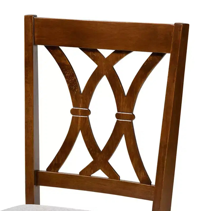 Set da pranzo moderno per 6 persone Grigio/Noce e Sabbia/Marrone scuro