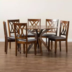 Set da pranzo moderno per 6 persone Grigio/Noce e Sabbia/Marrone scuro